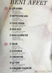 Harun Kolçak - Beni Affet Plak, LP, Limitli, Numaralı, Transparan Buz Renkli, Avrupa Baskı, Ambalajında, Vinyl, Sıfır