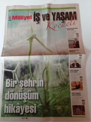 Milliyet İş Ve Yaşam Gazetesi - 30 Mayıs 2008 - Bir Şehrin Dönüşüm Hikayesi Kocaeli - Kocaeli Büyükşehir Belediye Başkanı İbrahim Karaosmanoğlu - Sanayide Yeni Rota Belirleniyor - Pişmaniye - Kandıra Keteni - Karamürsel Sepeti - Hereke Halısı