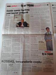 Milliyet İş Ve Yaşam Gazetesi - 30 Mayıs 2008 - Bir Şehrin Dönüşüm Hikayesi Kocaeli - Kocaeli Büyükşehir Belediye Başkanı İbrahim Karaosmanoğlu - Sanayide Yeni Rota Belirleniyor - Pişmaniye - Kandıra Keteni - Karamürsel Sepeti - Hereke Halısı
