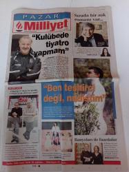 Milliyet Pazar Gazetesi - 10 Ekim 2004 - Bedri Baykam - Karikatürist Yiğit Özgür -Ben Teşhirci Değil Nüdistim Makine Mühendisi Muzaffer A. - Beşiktaş Antrenörü Vicente Del Bosque- Orhan Pamuk