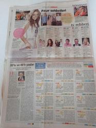 Milliyet Pazar Gazetesi - 4 Ekim 2009 - Ivana Sert Fotoğrafı - Gösterime Yönetmensiz Giren Film Mazi Yarası - Madonna - Nilüfer Açıkalın - Kıvanç Tatlıtuğ - Beren Saat - Scarlett Johansson - İsrail Başkonsolosu Moshe Kamhi