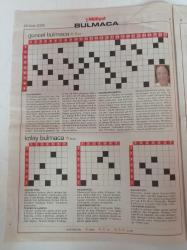 Milliyet Bulmaca Gazetesi - 22 Ocak 2005 -  Büyük Çengel Bulmaca - Zeka Oyunları -Şarkıcı Pamela Fotoğrafı - Münir Özkul - Ediz Hun - Perihan Savaş - Nur Sürer - Ekrem Bora - Uzman Bulmaca - Mozaik Bulmaca - Sözcük Yerleştirmece
