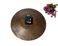 Antika Duvar Saati - Nacar Marka Cami Kabartmalı Bakır - Cam Kaplama Saat