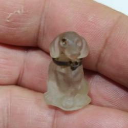 Antika - FG1---MİKA MALZEME MİNİ BOY YAŞLI KÖPEK BİBLO - kitantik - kitaLog