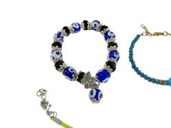 Nazarlık Boncuklu Bileklik - CAM Nazar Boncuk Bilezik - Nazar Boncuğu - 3 Adet