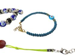 Nazarlık Boncuklu Bileklik - CAM Nazar Boncuk Bilezik - Nazar Boncuğu - 3 Adet