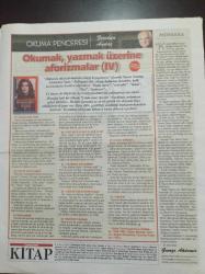 Cumhuriyet Kitap Gazetesi - 9 Aralık 2031 - Sayı 1660 - Yazar Osman Şahin Fotoğrafı - Okumak Yazmak Üzerine Aforizmalar - Spinoza İle Onurlu Hayat - Raina Telgemeier- Taş Ve Gölge