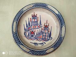 Antika - Devlet sanatçısı Çanakkale seramik ustası İsmail Bütün eseri (İS) damgalı Çanakkale tabak - kitantik - kitaLog