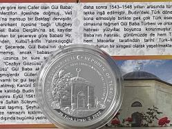 2022 - Gül Baba Hatıra Parası - Gümüş Sertifikalı - Çil kondisyon