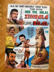 Efemera - HER YOL HELAL ZIMBALA BİLAL * BİLAL İNCİ * YEŞİM SOYDAN * KRISTIN KAROL * 1975 * EROTİK YEŞİLÇAM * ORİJİNAL SİNEMA FİLM AFİŞİ / POSTER * 70 x 100 CM - kitantik - kitaLog