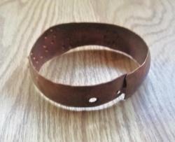 El İşi Otantik Bilezik Gerçek Vintage Pirinç Osmalı Takı NO 93