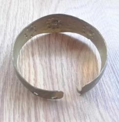 El İşi Otantik Bilezik Gerçek Vintage Pirinç Osmanlı Takı NO 95