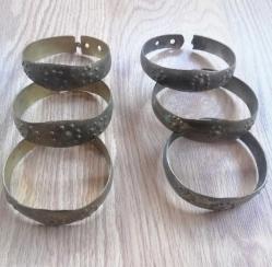 El İşi Otantik Bilezik Gerçek Vintage Pirinç Osmanlı Takı NO 95