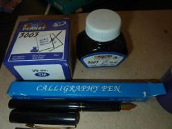 ANTİKA HATTAT DİVİT UCU KALİĞRAFİ UÇLARI 30 ADET +10 ADET DİVİT KALEMİ+4 HOKKA+1 ŞİŞE MÜREKKEP+ÜCRETSİZ KARGO