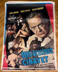 DAS STUNDENHOTEL VON ST. PAULI - RED LIGHT HOTEL * OTELDE CİNAYET * ROLF OLSEN * 1970 * ORİJİNAL SİNEMA FİLM AFİŞİ / POSTER * 70 x 100 CM