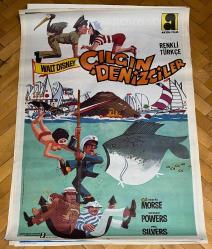 THE BOATNICKS * ÇILGIN DENİZCİLER * WALT DISNEY * ROBERT MORSE * 1970 * ORİJİNAL SİNEMA FİLM AFİŞİ / POSTER * 70 x 100 CM