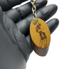 Eskilerden AHşap Karagöz Anahtarlık - Hacivat Karagöz Anahtarlık