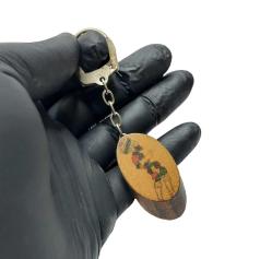 Eskilerden AHşap Karagöz Anahtarlık - Hacivat Karagöz Anahtarlık