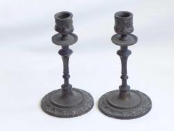 Osmanlı Dönemi Bronz Bir Çift Şamdan