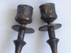 Osmanlı Dönemi Bronz Bir Çift Şamdan