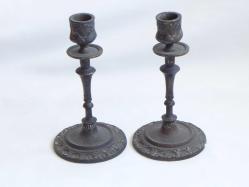 Osmanlı Dönemi Bronz Bir Çift Şamdan
