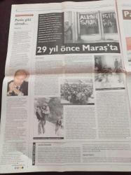 Cumhuriyet Pazar Gazetesi - 16 Aralık 2007 - Sayı 1134 - Fadik Sevin Atasoy Fotoğrafı -Şener Şen Fotoğrafı - Kabadayı Film Gibi Bir Film - Oğuz Atay - Tutunamayanlar - Bir Katliam Bir Göç Kahramanmaraş Katliamı - Seks Ciddiye Al Hafif Yaşa