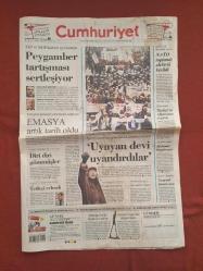 Cumhuriyet Gazetesi 5 Şubat 2010 Peygamber Tartışması Sertleşiyor,Uyuyan Devi Uyandırdılar,NATO Toplandı Elektrik Kesildi,EMASYA Artık Tarih Oldu,Türkiye'ye Afganistan Övgüsü,Fenerbahçe Hız Kesmedi,Uğur Zemin Kurbanı,,Galatasaray'da Kâbus Hortladı,Taktik Hasta Yatağında