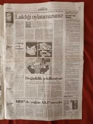 Cumhuriyet Gazetesi 21 Mart 2008 Demokrasi Dersi, Hemşeri Kadrolaşması,MHP'de Yoğun AKP Mesaisi,Gerçeker: Yargı Size De Lazım, Galatasaray'a Ulaşmak Zor,Zico'nun Sihirbazı Alex,Futbolla Yargıyı Karalıyorlar