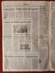 Cumhuriyet Gazetesi 21 Mart 2008 Demokrasi Dersi, Hemşeri Kadrolaşması,MHP'de Yoğun AKP Mesaisi,Gerçeker: Yargı Size De Lazım, Galatasaray'a Ulaşmak Zor,Zico'nun Sihirbazı Alex,Futbolla Yargıyı Karalıyorlar