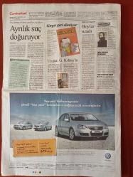 Cumhuriyet Gazetesi 21 Mart 2008 Demokrasi Dersi, Hemşeri Kadrolaşması,MHP'de Yoğun AKP Mesaisi,Gerçeker: Yargı Size De Lazım, Galatasaray'a Ulaşmak Zor,Zico'nun Sihirbazı Alex,Futbolla Yargıyı Karalıyorlar