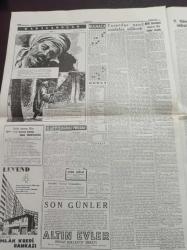 Cumhuriyet Gazetesi - 7 Haziran 1956 - Hürriyet Partisi Vekili Taner Güneşin Adalet Bakanının İddialarına Verdiği Cevaplar - Milli Koruma Tasarısı Dün Kabul Olundu - Orgeneral İsmail Hakkı Tunaboylu- İsmet İnönü Fotoğrafı - Kremli Puro Tuvalet Sabunu İlanı