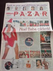 Milliyet Pazar Gazetesi - 14 Aralık 1997 - Sayı 56 -  Nilüfer Açıkalın - Duygu Asena -Noel Baba Çıldırdı -Oktay Derelioğlu - Travestilerin En Güzeli Rupaul- Ünlü Çizer Latif Demirci