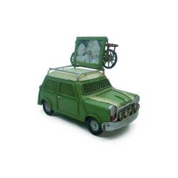 El Yapımı Metal Araba Çerçeveli Kumbara (Hediyelik Vitrin ve Masa Üstü Ürün) RETRO