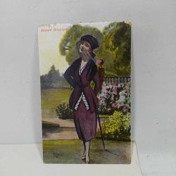 KRT101----DOĞU GÜZELİ BEAUTE ORİANTELE YAŞLI ÇİZİM KADIN KARTPOSTALI