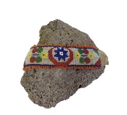 Antika el işi cam boncuk işi bileklik. ay yıldız model. Cezaevi İşi Bileklik - 16cm x 3cm