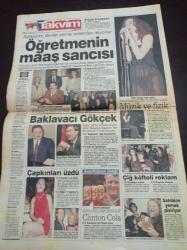 Takvim Gazetesi - 23 Nisan 1996 - Zeynep Özal 3 Trilyon İstiyor - Meclis'te Silaha El Atıldı Kafana Sıkarım - ABD'li Mina Sorvino'ya İngiliz Oscar'ı- Marlboro Ve Camel 80 Bin Lira Oldu - 23 Nisan Coşkusu