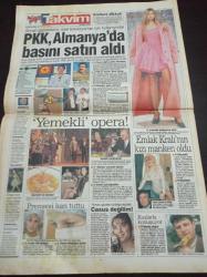 Takvim Gazetesi - 24 Nisan 1996 - Cahar Dudayev Yaşıyor - Savaş Ay- İsrail Hizbullah Savaşı Sürüyor -Yıldız Tilbe'nin Dramı - Dünya Çocukları 23 Nisan'ı Kutladı - Sibel Can - Akrep Nalan - Mehmet Ali Erbil - Ebru Gündeş - Suriye'ye Karşı Operasyon Kokusu