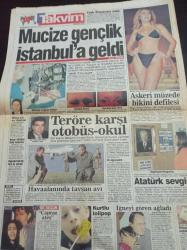 Takvim Gazetesi - 24 Ekim 1996 - Zeynep Özal Adnan Güngör'ün Toplu Seks Yaptığı Video'yu İzledim - İbrahim Tatlıses'in Ebru Şallı