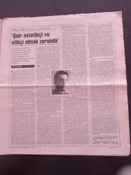 Cumhuriyet Kitap Gazetesi- 16 Şubat 1995 - Sayı 261 - İslam'ın Avrupa'yı İşgali -İlhan Berk Fotoğrafı - Dokunduğu Her Şey Şiir - Metin Celal - Oktay Taftalı- Hannah Arendt - İnsanlık Durumu - Serdar Rıfat Kırkoğlu - Medya Ulus Ve Devlet