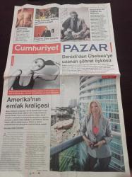 Cumhuriyet Pazar Gazetesi - 24 Mart 2013 - İnternette Jigolo Pazarı - Ne İyi Ettin De Doğdun Be Neyzen Tevfik - Amerika'nın Emlak Kraliçesi Nurdan Yıldırım Fotoğrafı - Erkek Ve Ölüm Sergide - Baba Zula