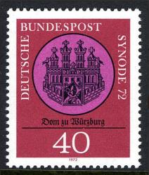 ALMANYA 1972 WÜRZBURG CATHEDRAL MNH