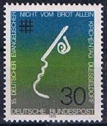 ALMANYA 1973 ALLEMAND EVANGELİSCHER KİRCHENTAG MNH