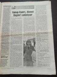 Cumhuriyet Kitap Gazetesi - 22 Haziran 2000 - Sayı 540 - Yunus Nadi Ödülleri 2000- Tahsin Yücel - Yakup Kadri Karaosmanoğlu Ahmet Haşim'i Anlatıyor - Sodom Ve Gomorra - Çiçek Açmış Genç Kızların Gölgesinde