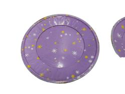 Antika 4 Adet Teneke Tabak - Mor Renkli Metal Tabaklar