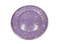 Antika 4 Adet Teneke Tabak - Mor Renkli Metal Tabaklar