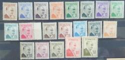 1957 ATATÜRK PORTRE ÇİFT ÇİZGİ ÇERÇEVELİ MNH TAM SERİ