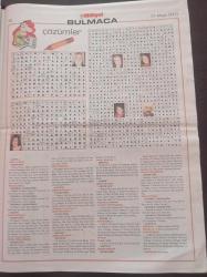 Milliyet Bulmaca Gazetesi - 31 Mayıs 2003 - Tuğba Özay -Mircea Lucescu ve Sergen Yalçın Fotoğrafı - Kenan Işık - Oya Aydoğan - Uğur Yücel - Demet Akbağ - Oya Başar - Şener Şen - Zeka Oyunları