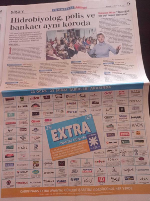 Milliyet Cumartesi Gazetesi 24 Ocak 2004 Gayrettepe Çevre  