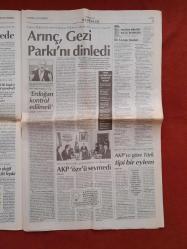 Cumhuriyet Gazetesi 6 Haziran 2013 Büyük Buluşma,#direntwitter,Vahşete Özür Yok,Alkol Yasağı İncelemede,Arınç Gezi Parkı'nı Dinledi,AKP'ye Göre Türk Tipi Bir Eylem,Erdoğan Kontrol Edilmeli,Gezi Direnişi ve Transfer Dostluğu,Aslan'dan Potada Dev Adım,Portekizli Bruno Alves Fenerbahçe'de,Erman Kılıç Galatasaray'da