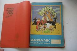 AKBANK PLASTİK OKUL DEFTERİ KAPAĞI VE DEFTERİ KULLANILMAMIS (SARI KASA